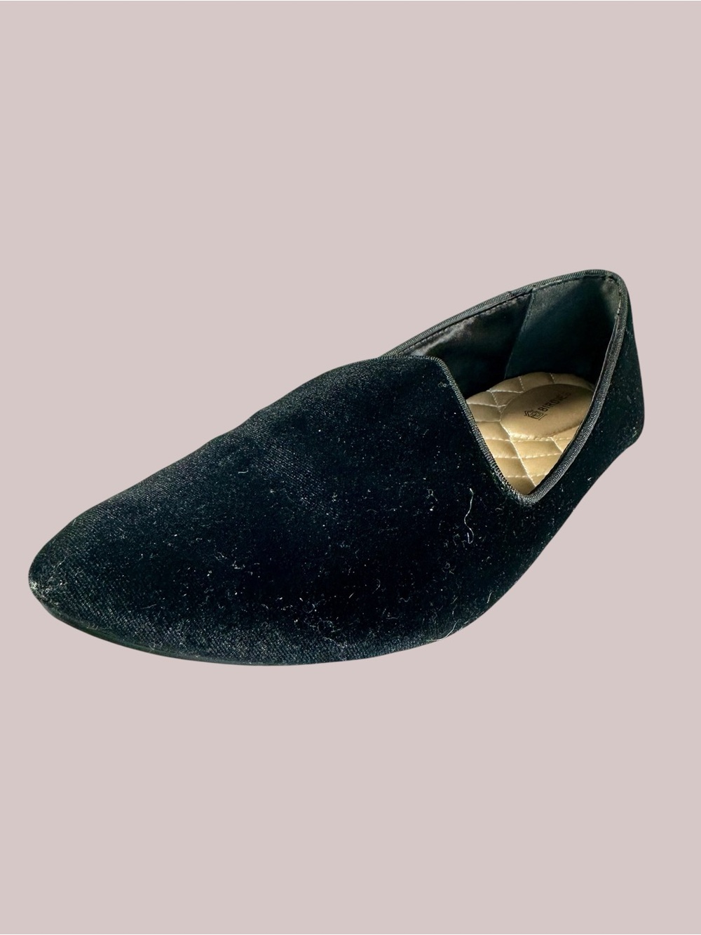 Birdies Women’s The Heron-Black Velvet Slip-On Flats - Picture 13 of 13